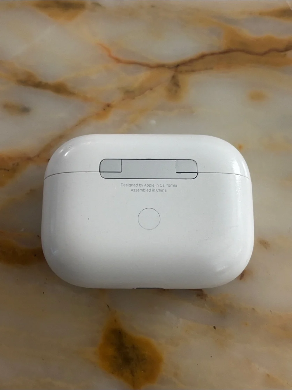 1st gen AirPods. New large ear pieces. And Charging Case - White